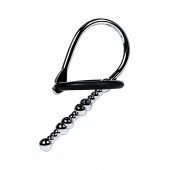 Серебристый уретральный плаг-бусины TOYFA Metal с мягким фиксириющим кольцом - ToyFa - купить с доставкой в Копейске