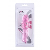 Стимулирующая розовая насадка с шишечками и шипами - 13,5 см. - Toyfa Basic - в Копейске купить с доставкой