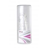 Прозрачная гелевая насадка с клиторальным отростком - 13 см. - Toyfa Basic - в Копейске купить с доставкой