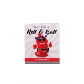 Стимулирующий презерватив-насадка Roll   Ball Strawberry - Sitabella - купить с доставкой в Копейске