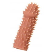 Телесная насадка на фаллос с имитацией шипов KOKOS Extreme Sleeve 07 - 14,7 см. - KOKOS - в Копейске купить с доставкой