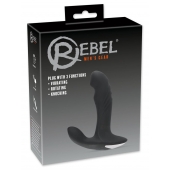 Черный вибромассажер простаты с функцией римминга Plug with Perineum Stimulator - 16,6 см. - Orion - в Копейске купить с доставкой