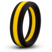 Черно-желтое силиконовое эрекционное кольцо Silicone Go Pro Cock Ring - Blush Novelties - в Копейске купить с доставкой