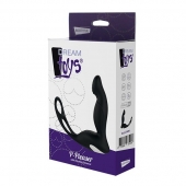Черный вибромассажер простаты P-PLEASER W ERECTION ENHANCE - Dream Toys - в Копейске купить с доставкой
