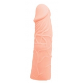 Закрытая телесная насадка-фаллос - 17 см. - Sex Expert - в Копейске купить с доставкой