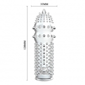 Закрытая прозрачная насадка Crystal sleeve - 14,2 см. - Erowoman-Eroman - в Копейске купить с доставкой