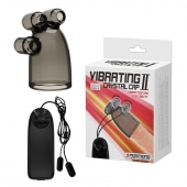 Дымчатая насадка-мастурбатор с вибрацией Vibrating Crystal Cap II - Baile - в Копейске купить с доставкой