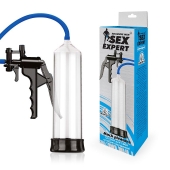 Прозрачная вакуумная помпа Sex Expert с насосом - Sex Expert - в Копейске купить с доставкой