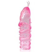 Закрытая рельефная насадка Crystal sleeve snakes в виде змеи с усиками - 14 см. - Erowoman-Eroman - в Копейске купить с доставкой
