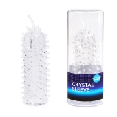 Закрытая рельефная насадка Crystal sleeve с усиками - 12 см. - Erowoman-Eroman - в Копейске купить с доставкой