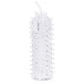 Закрытая рельефная насадка Crystal sleeve с усиками - 12 см. - Erowoman-Eroman - в Копейске купить с доставкой