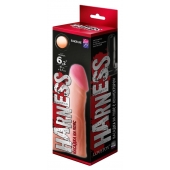 Телесная реалистичная насадка на Harness с коннектором BLACK LINE - 17 см. - LOVETOY (А-Полимер) - купить с доставкой в Копейске