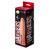 Телесная насадка без мошонки на Harness с коннектором BLACK LINE - 17,5 см. - LOVETOY (А-Полимер) - купить с доставкой в Копейске
