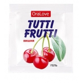 Пробник гель-смазки Tutti-frutti с вишнёвым вкусом - 4 гр. - Биоритм - купить с доставкой в Копейске