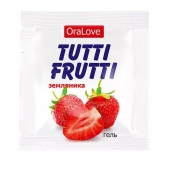 Пробник гель-смазки Tutti-frutti с земляничным вкусом - 4 гр. - Биоритм - купить с доставкой в Копейске