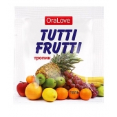 Пробник гель-смазки Tutti-frutti со вкусом тропических фруктов - 4 гр. - Биоритм - купить с доставкой в Копейске