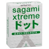 Презервативы Sagami Xtreme SUPER DOTS с точками - 3 шт. - Sagami - купить с доставкой в Копейске