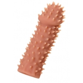 Телесная реалистичная насадка KOKOS Extreme Sleeve 07 с дополнительной стимуляцией - 12,7 см. - KOKOS - в Копейске купить с доставкой