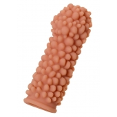 Телесная реалистичная насадка KOKOS Extreme Sleeve 08 с дополнительной стимуляцией - 12,7 см. - KOKOS - в Копейске купить с доставкой