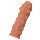 Телесная реалистичная насадка KOKOS Extreme Sleeve 11 с дополнительной стимуляцией - 12,7 см. - KOKOS - в Копейске купить с доставкой