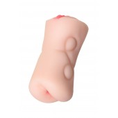 Телесный двусторонний мастурбатор Rich Fruit - вагина и анус - ToyFa - в Копейске купить с доставкой