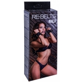 Черные кожаные наручники Naila - Rebelts - купить с доставкой в Копейске