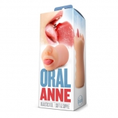 Телесный мастурбатор-ротик с язычком Oral Anne - Blush Novelties - в Копейске купить с доставкой