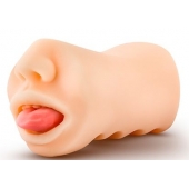 Телесный мастурбатор-ротик с язычком Oral Anne - Blush Novelties - в Копейске купить с доставкой