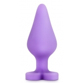 Фиолетовая анальная пробка Naughty Candy Heart Do Me Now - 8,9 см. - Blush Novelties - купить с доставкой в Копейске