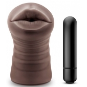 Коричневый мастурбатор-ротик Heather - Blush Novelties - в Копейске купить с доставкой