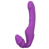 Фиолетовый безремневой вибрострапон DOUBLE DIPPER - Dream Toys - купить с доставкой в Копейске
