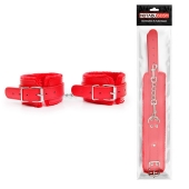 Красные мягкие оковы на регулируемых ремешках - Notabu - купить с доставкой в Копейске