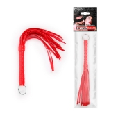 Красная плеть с рукоятью в оплетке - 28 см. - Notabu - купить с доставкой в Копейске