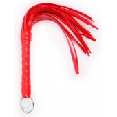 Красная плеть с рукоятью в оплетке - 28 см. - Notabu - купить с доставкой в Копейске