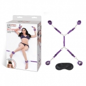 Фиолетовый набор фиксаций на кровати Classic Bedspreader - Lux Fetish - купить с доставкой в Копейске