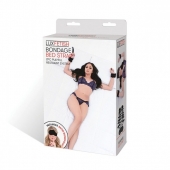 Чёрные манжеты для фиксации на кровати Bondage Bed Strap - Lux Fetish - купить с доставкой в Копейске