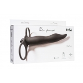 Черная вибронасадка для двойного проникновения Flirtini - 15,9 см. - Lola Games - купить с доставкой в Копейске