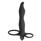 Черная вибронасадка для двойного проникновения Flirtini - 15,9 см. - Lola Games - купить с доставкой в Копейске