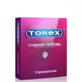 Презервативы Torex  Сладкая любовь  с ароматом клубники - 3 шт. - Torex - купить с доставкой в Копейске