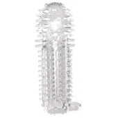 Закрытая прозрачная насадка на пенис с шипиками Nubby Sleeve - 14,5 см. - Chisa - в Копейске купить с доставкой