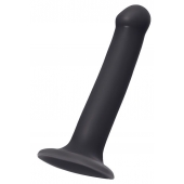 Черный фаллос на присоске Silicone Bendable Dildo M - 18 см. - Strap-on-me - купить с доставкой в Копейске