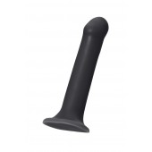Черный фаллос на присоске Silicone Bendable Dildo L - 19 см. - Strap-on-me - купить с доставкой в Копейске