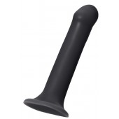 Черный фаллос на присоске Silicone Bendable Dildo L - 19 см. - Strap-on-me - купить с доставкой в Копейске
