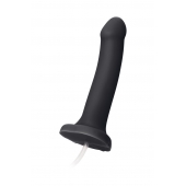 Черный фаллос с имитацией эякуляции Silicon Cum Dildo L - 19,6 см. - Strap-on-me - купить с доставкой в Копейске