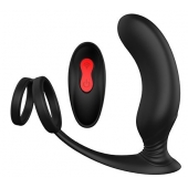 Черный массажер простаты REMOTE P-PLEASER - Dream Toys - в Копейске купить с доставкой