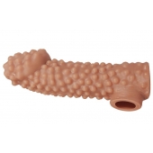 Насадка на фаллос с бугорками - 17,6 см. - KOKOS - в Копейске купить с доставкой