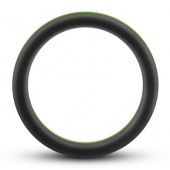 Черно-зеленое эрекционное кольцо Silicone Go Pro Cock Ring - Blush Novelties - в Копейске купить с доставкой