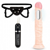 Регулируемые трусики с вибрирующей насадкой - 21 см. - Lux Fetish - купить с доставкой в Копейске