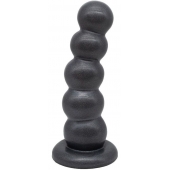 Черная насадка-плаг на харнесс PLATINUM 7 - 19,5 см. - LOVETOY (А-Полимер) - купить с доставкой в Копейске