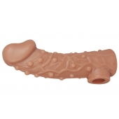 Насадка на фаллос с отверстием для мошонки EXTREME SLEEVE - 17,6 см. - KOKOS - в Копейске купить с доставкой